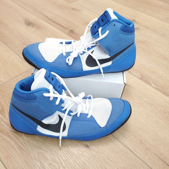 NEW Nike Fury Mens Wrestling Shoes MMA Combat Royal Blue AO2416-401 Size 13 - Picture 1 of 7